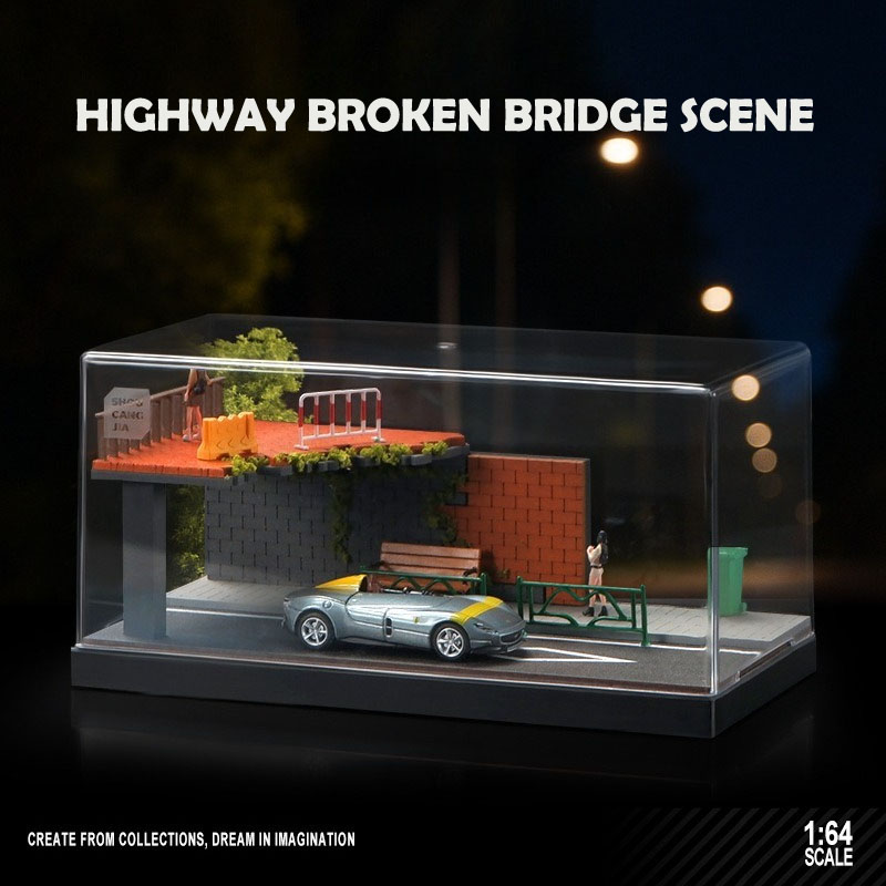 Home Decor Simulator - Symulacja Miniaturowa Scena Narożnika Ulicznego Akrylowa