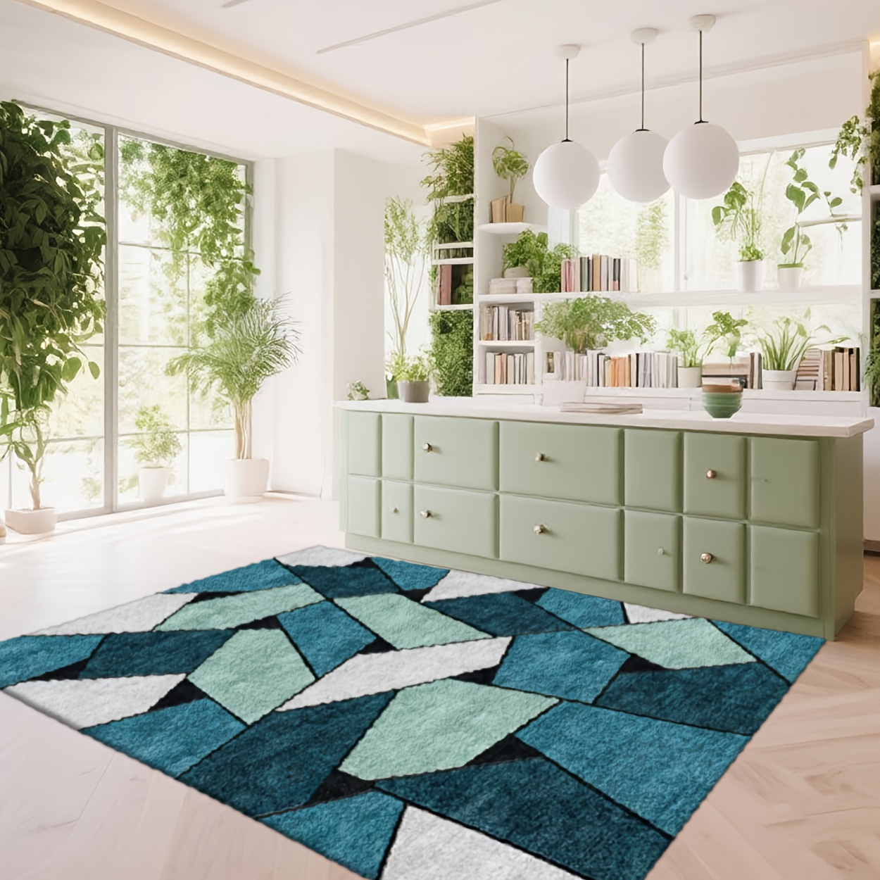 Home Decor Color Palettes - Dywan inspirowany wybrzeżem, oceaniczna paleta kolorów,
