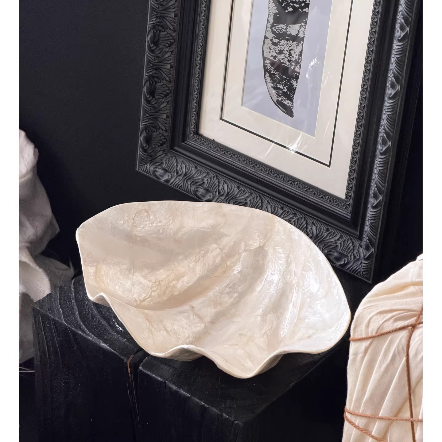 Ceramic Trinket Dish - Taca w kształcie muszli, imitacja muszli,