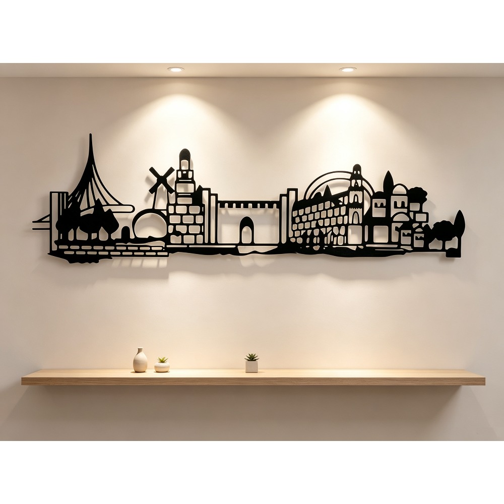 Home Decor In - CIFBUY Metalowa Dekoracja Ścienna - Panorama