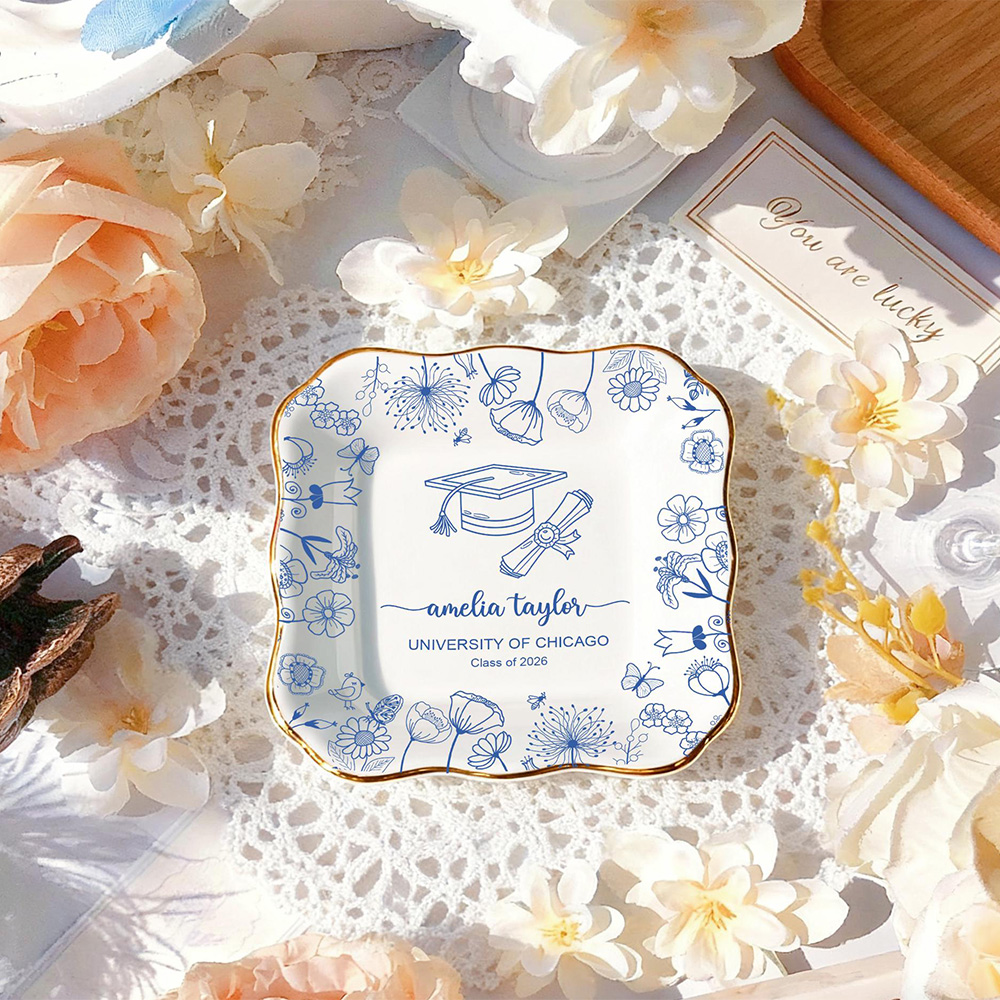 Ceramic Trinket Dish - Personalizowana tacka na drobiazgi ze zdjęciem