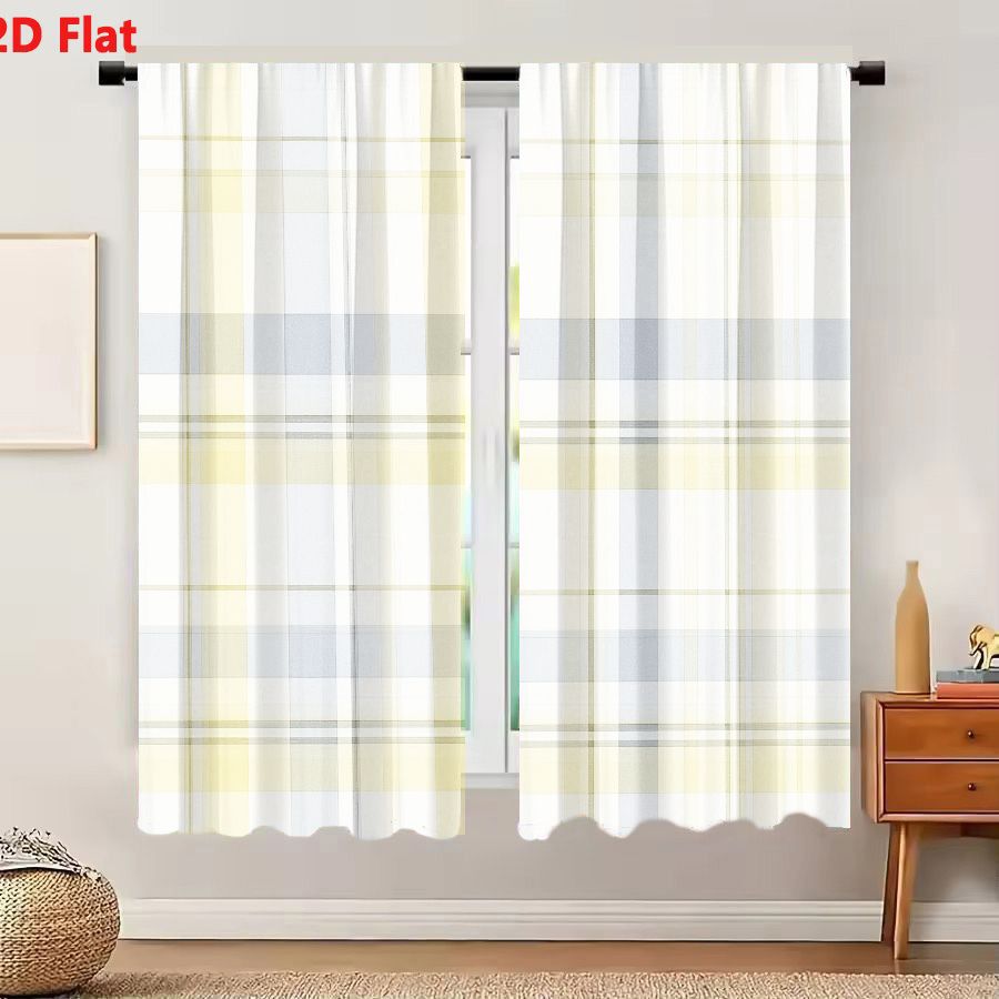 Home Decor Color Palettes - 2 szt. Zasłon 2D z płaskim,