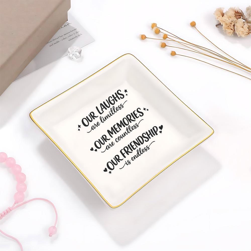 Ceramic Trinket Dish - Stojak na biżuterię z cytatem o