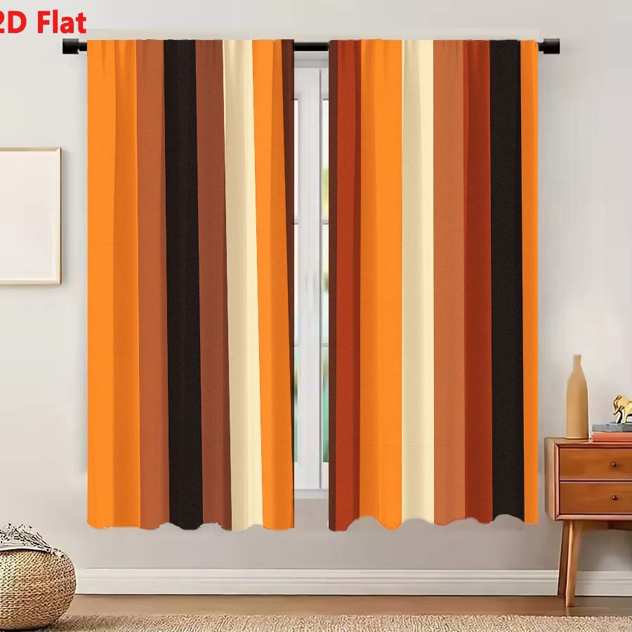 Home Decor Color Palettes - 2 szt. Zasłon z płaskim, pionowym