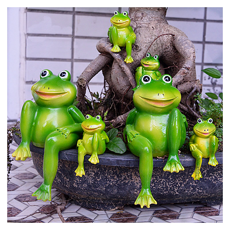 Home Decor Quirky - 2 sztuk/zestaw śliczne żywica siedzące żaby