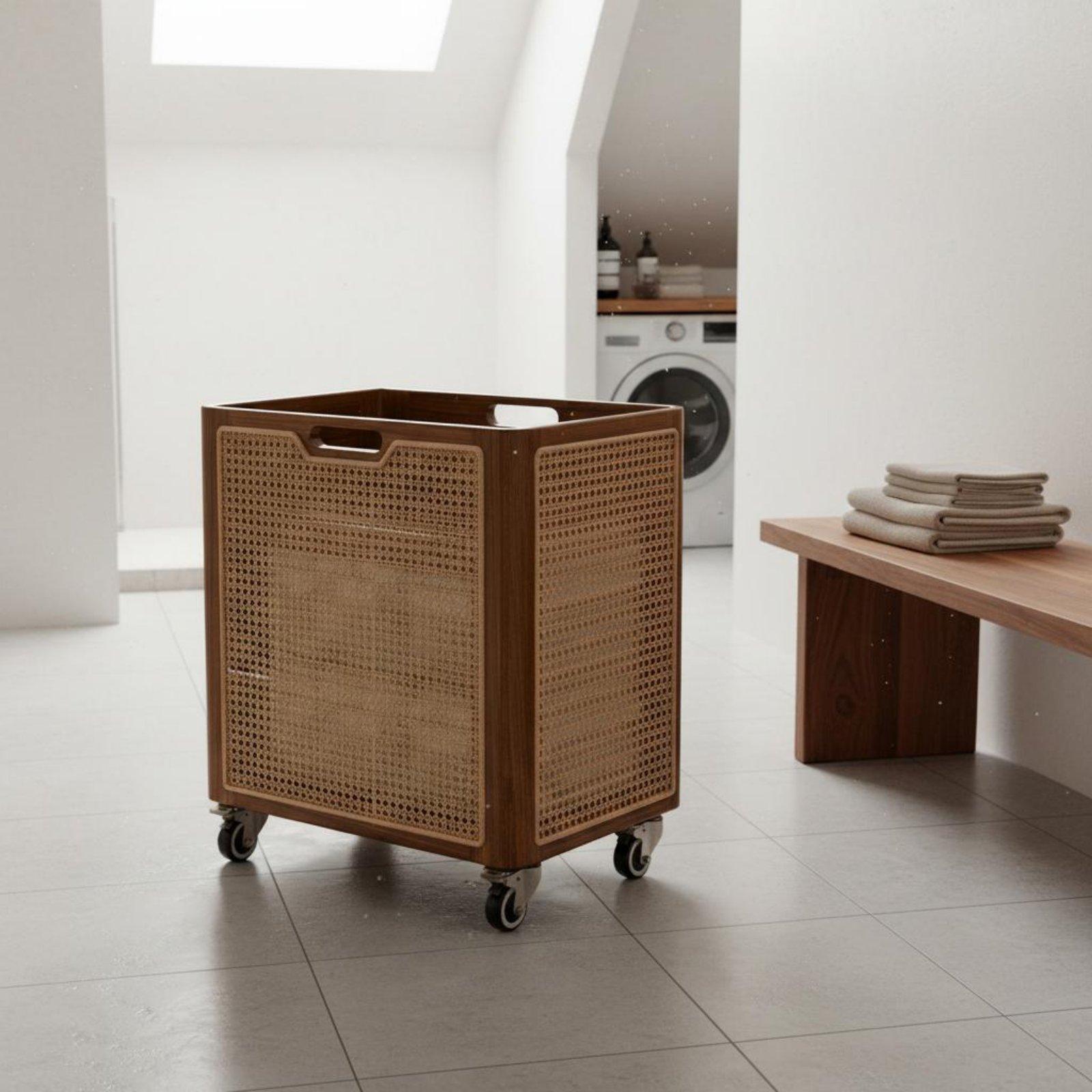Drewniany kosz na pranie, deko – Home Decor Hampers recenzja i cena