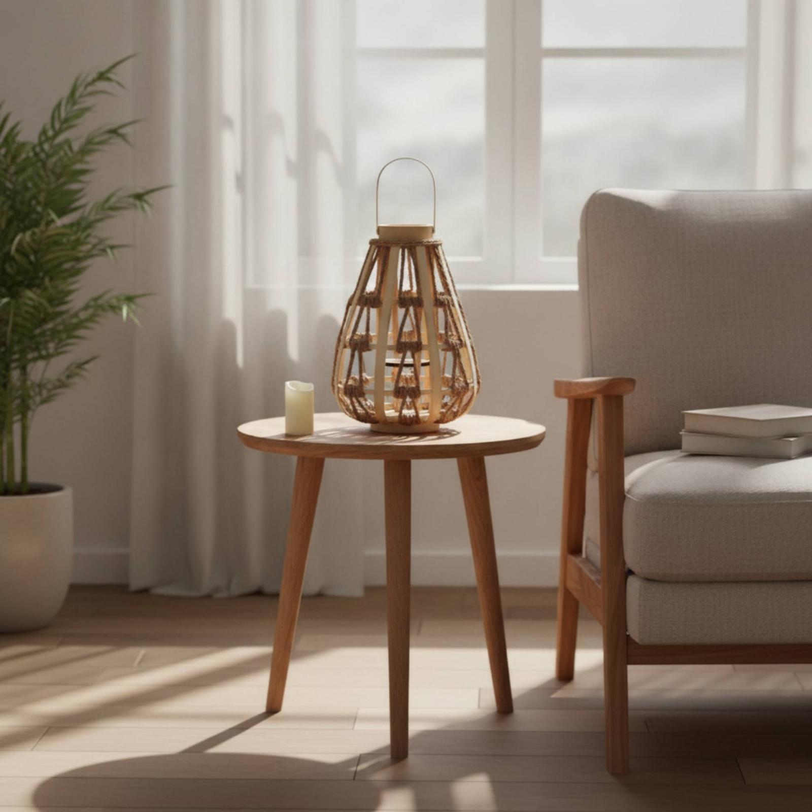 Naturalny drewniany lampion na – Home Decor Handmade recenzja i cena