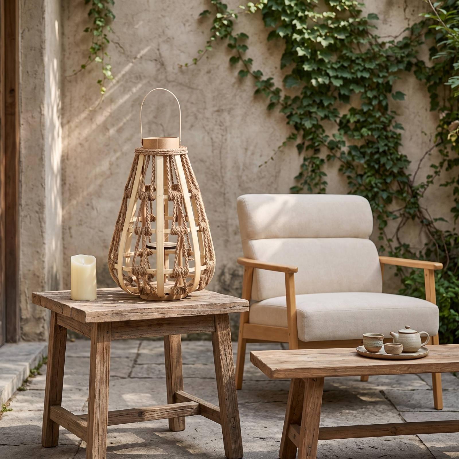 Naturalny drewniany lampion na – Home Decor Handmade recenzja i cena