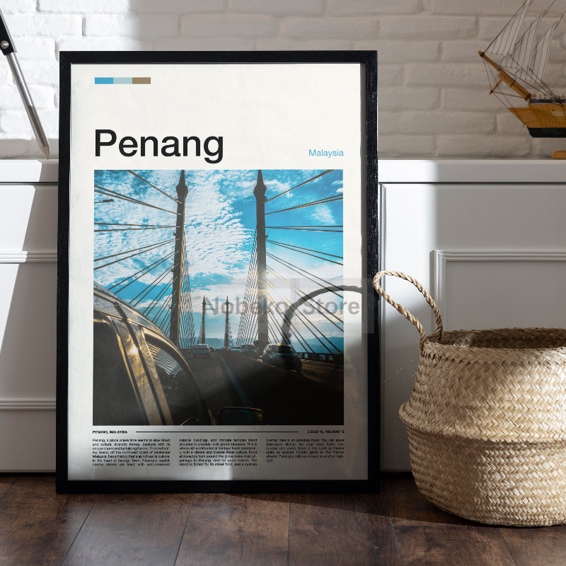 Plakaty podróżnicze w Azji Mal – Home Decor Kuching recenzja i cena