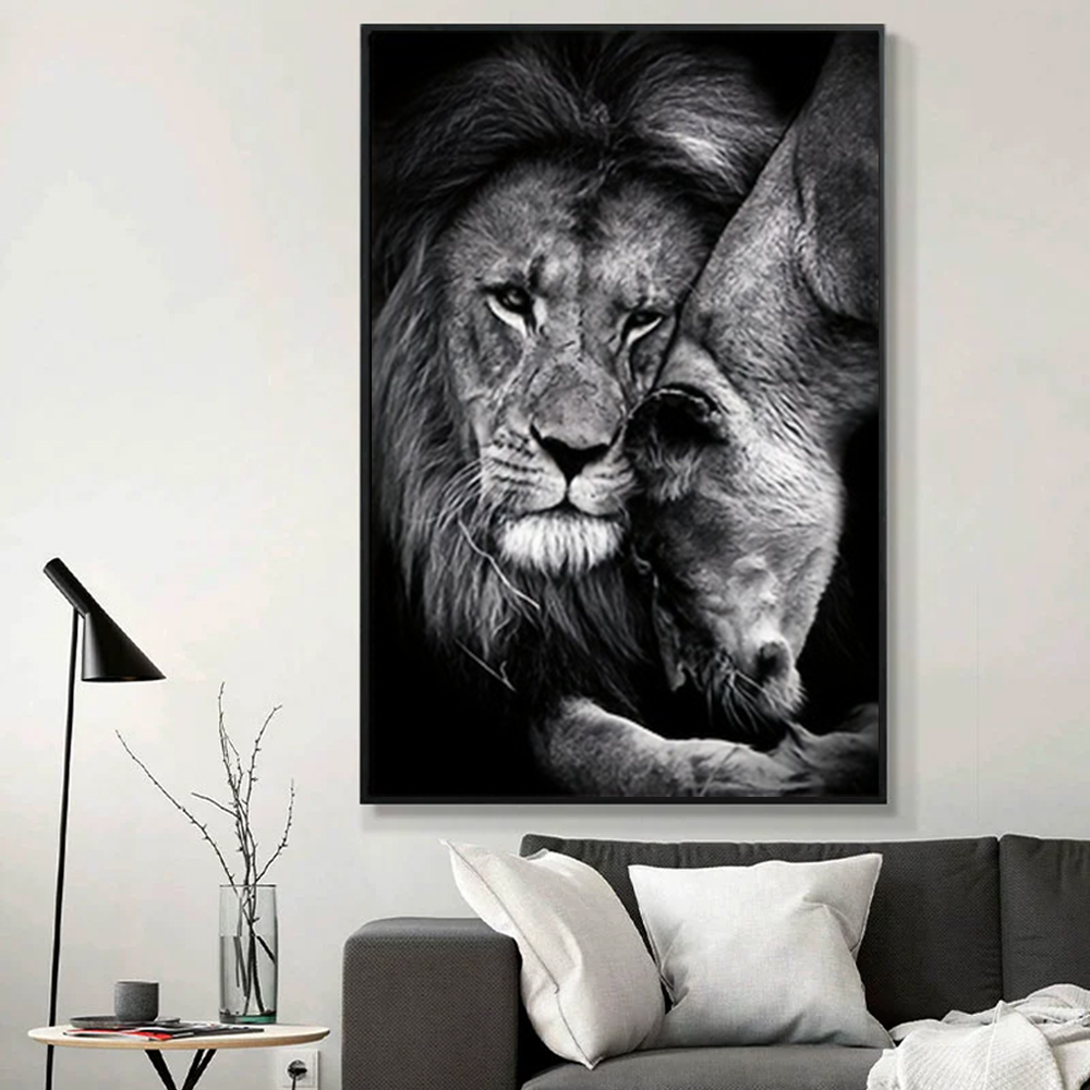 3szt Modern Lion Family Canvas – Home Decor Ikea recenzja i cena