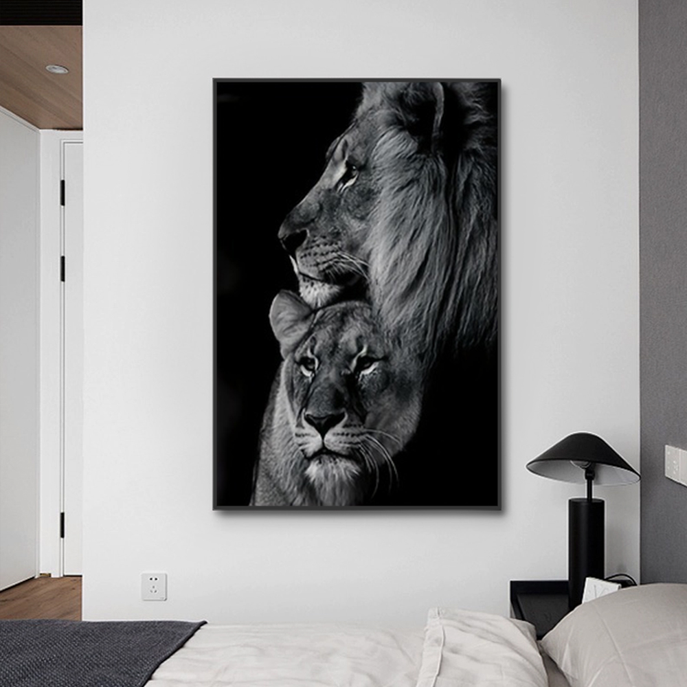 3szt Modern Lion Family Canvas – Home Decor Ikea recenzja i cena