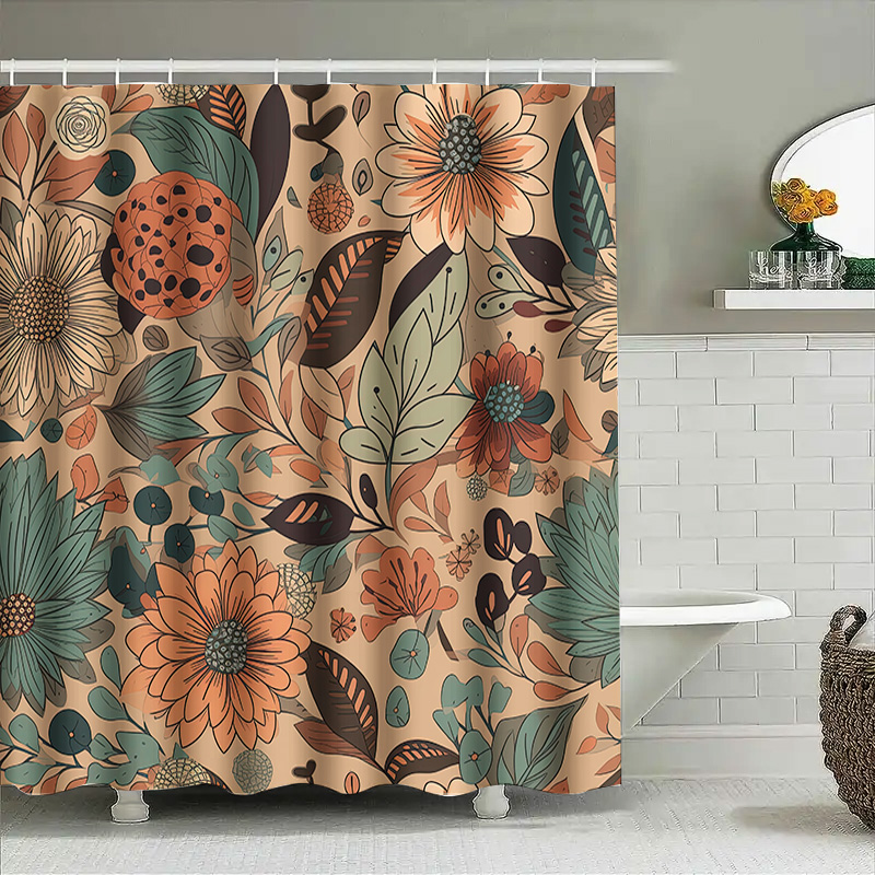 Nowoczesna kwiatowa zasłona pr – Home Decor Color Palettes recenzja i cena