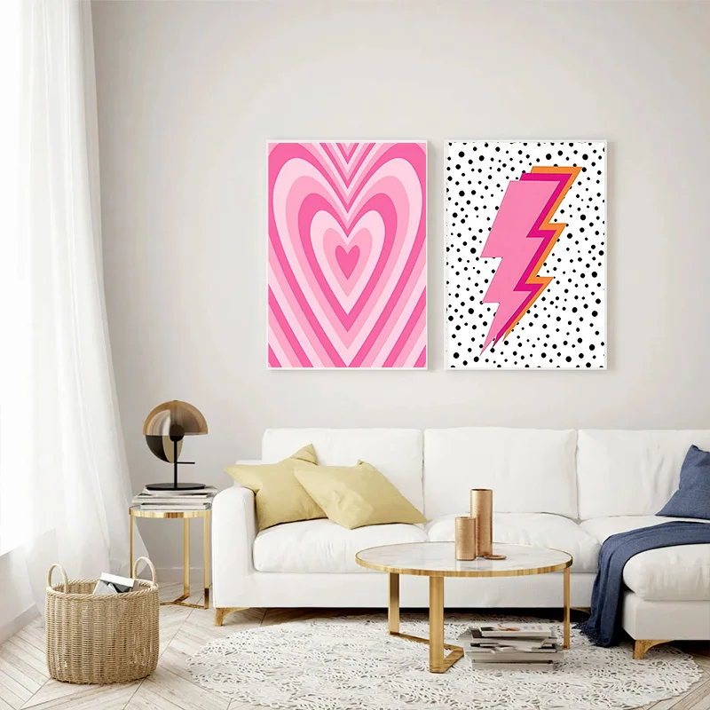 Abstrakcyjny Różowy Gradient B – Home Decor Japandi recenzja i cena