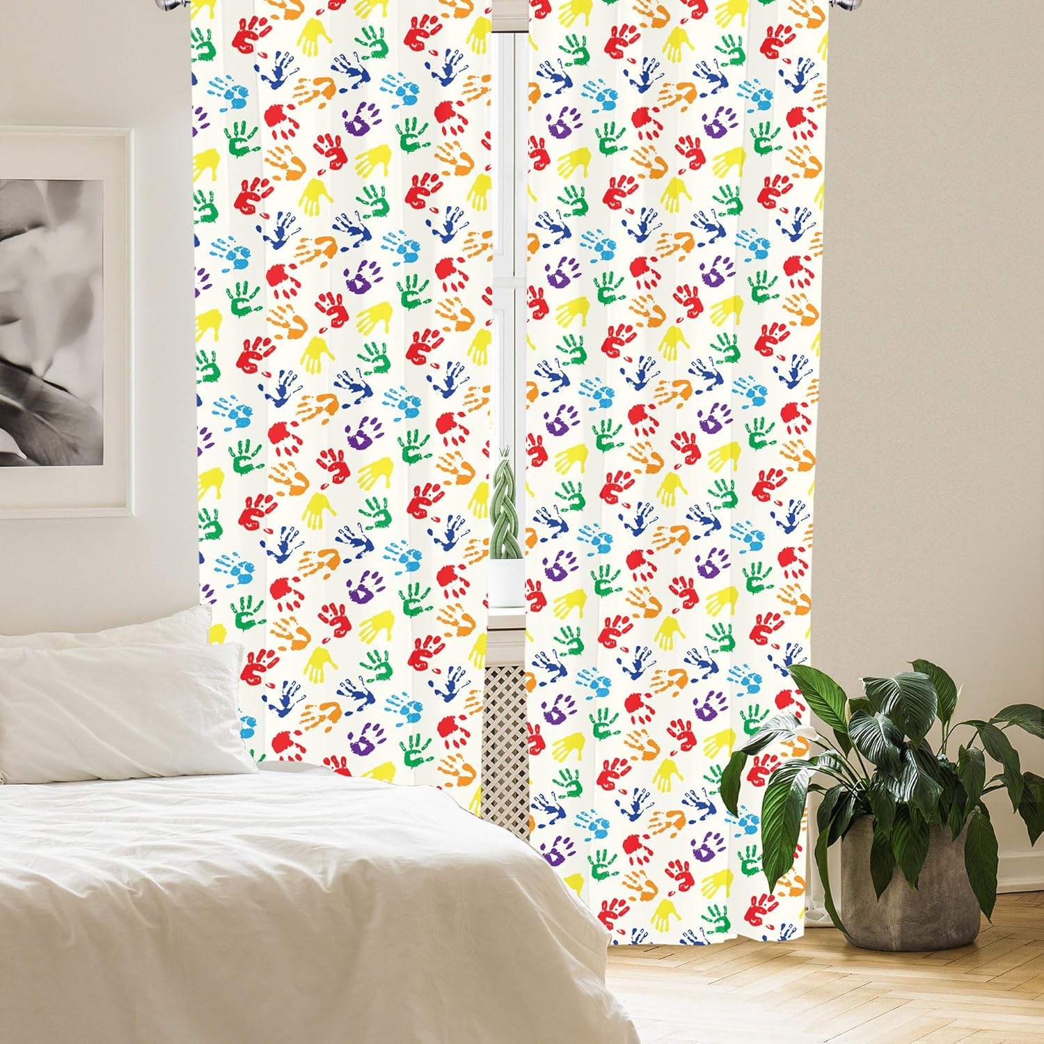 Kolorowe zasłony z tęczowym wz – Home Decor Color Palettes recenzja i cena