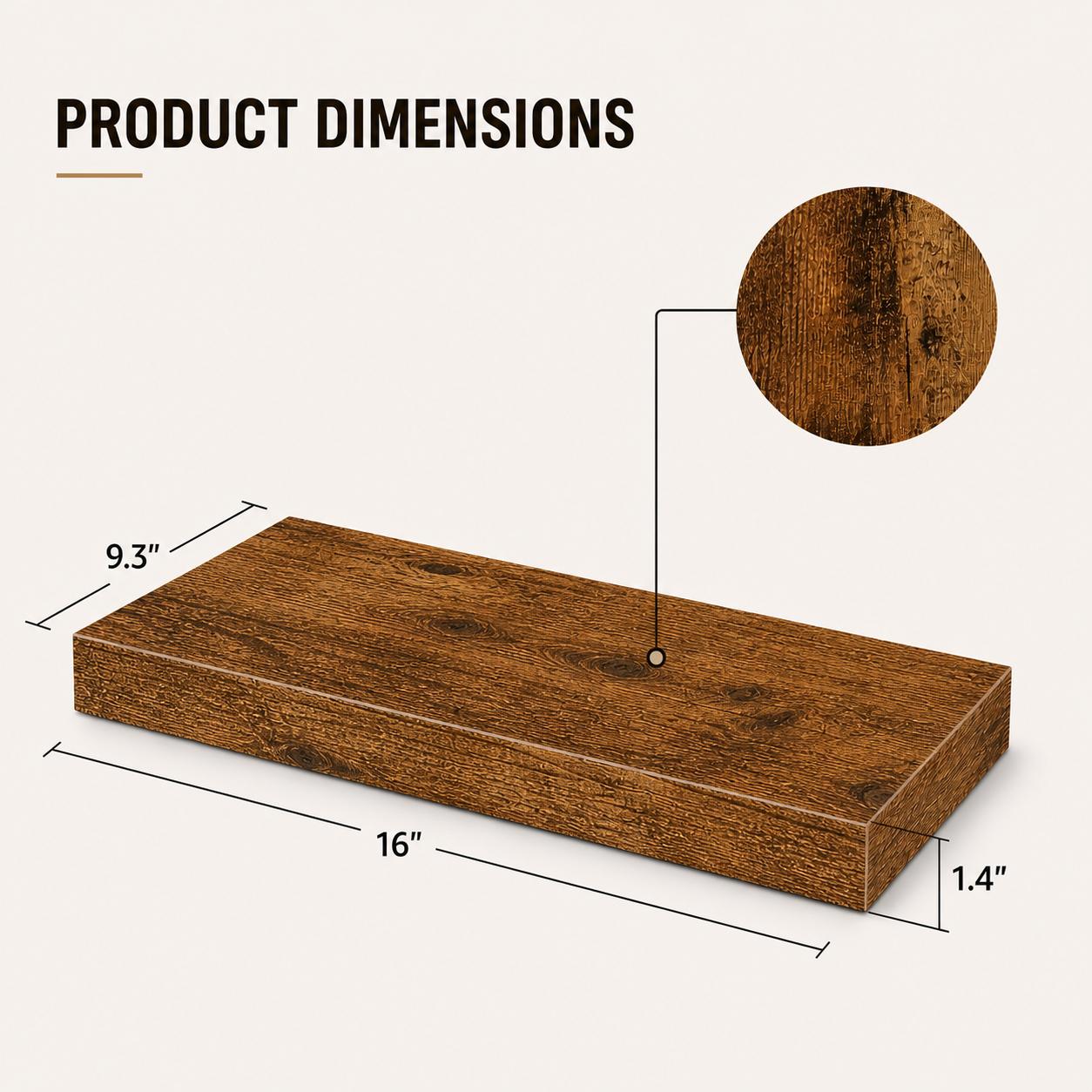 2 sztuki rustykalnych drewnian – Floating Shelves recenzja i cena