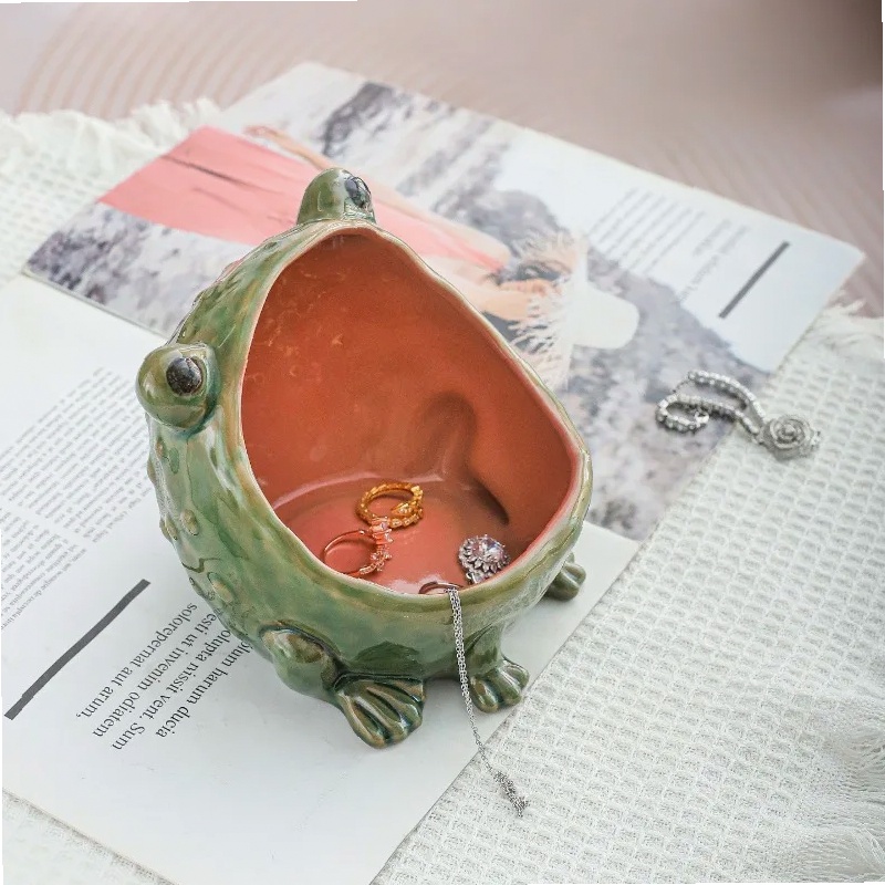 Ceramiczna żaba - pojemnik na  – Ceramic Trinket Dish recenzja i cena