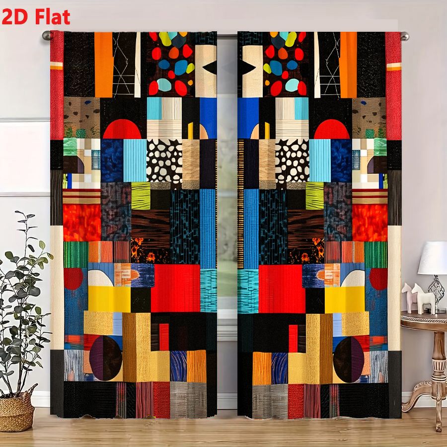 2 szt. Zasłon 2D, płaskie, żyw – Home Decor Color Palettes recenzja i cena