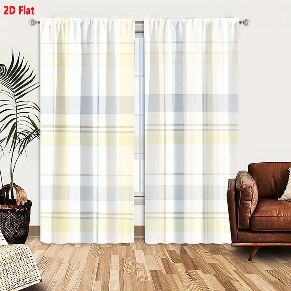 2 szt. Zasłon 2D z płaskim, be – Home Decor Color Palettes recenzja i cena
