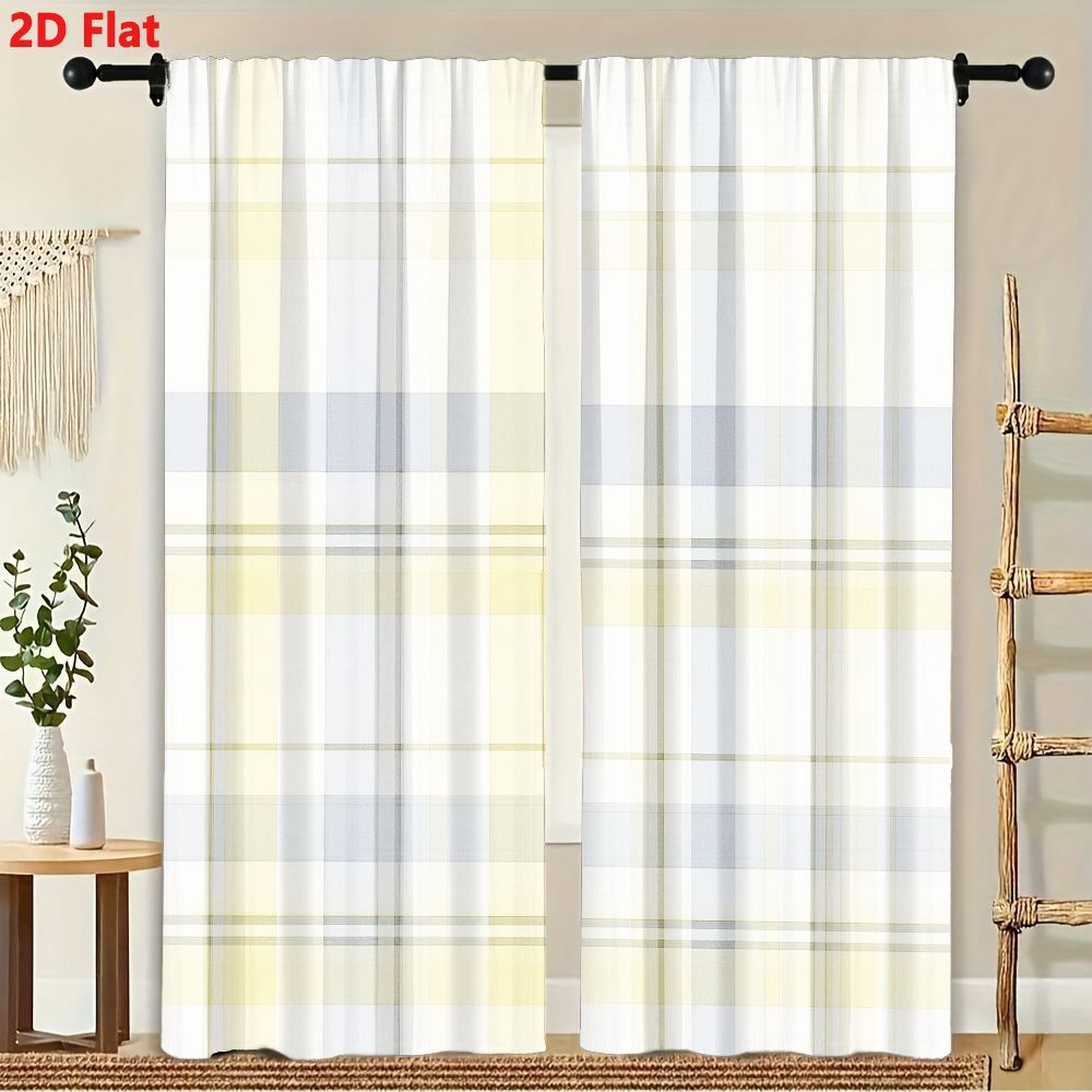 2 szt. Zasłon 2D z płaskim, be – Home Decor Color Palettes recenzja i cena