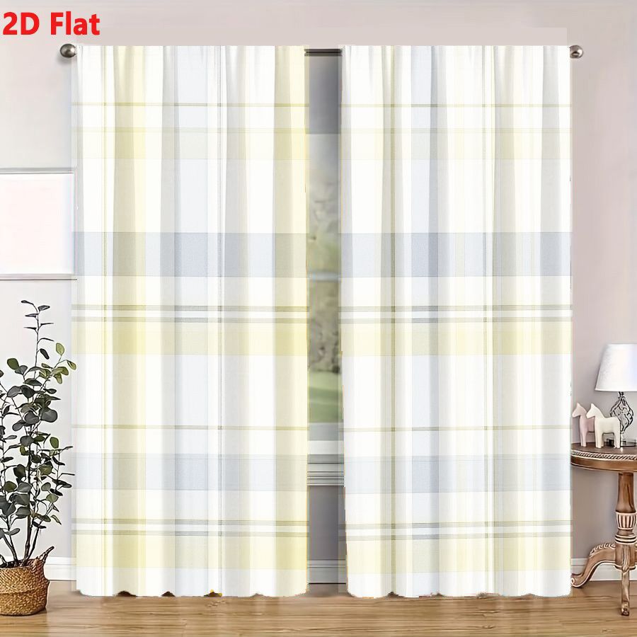 2 szt. Zasłon 2D z płaskim, be – Home Decor Color Palettes recenzja i cena