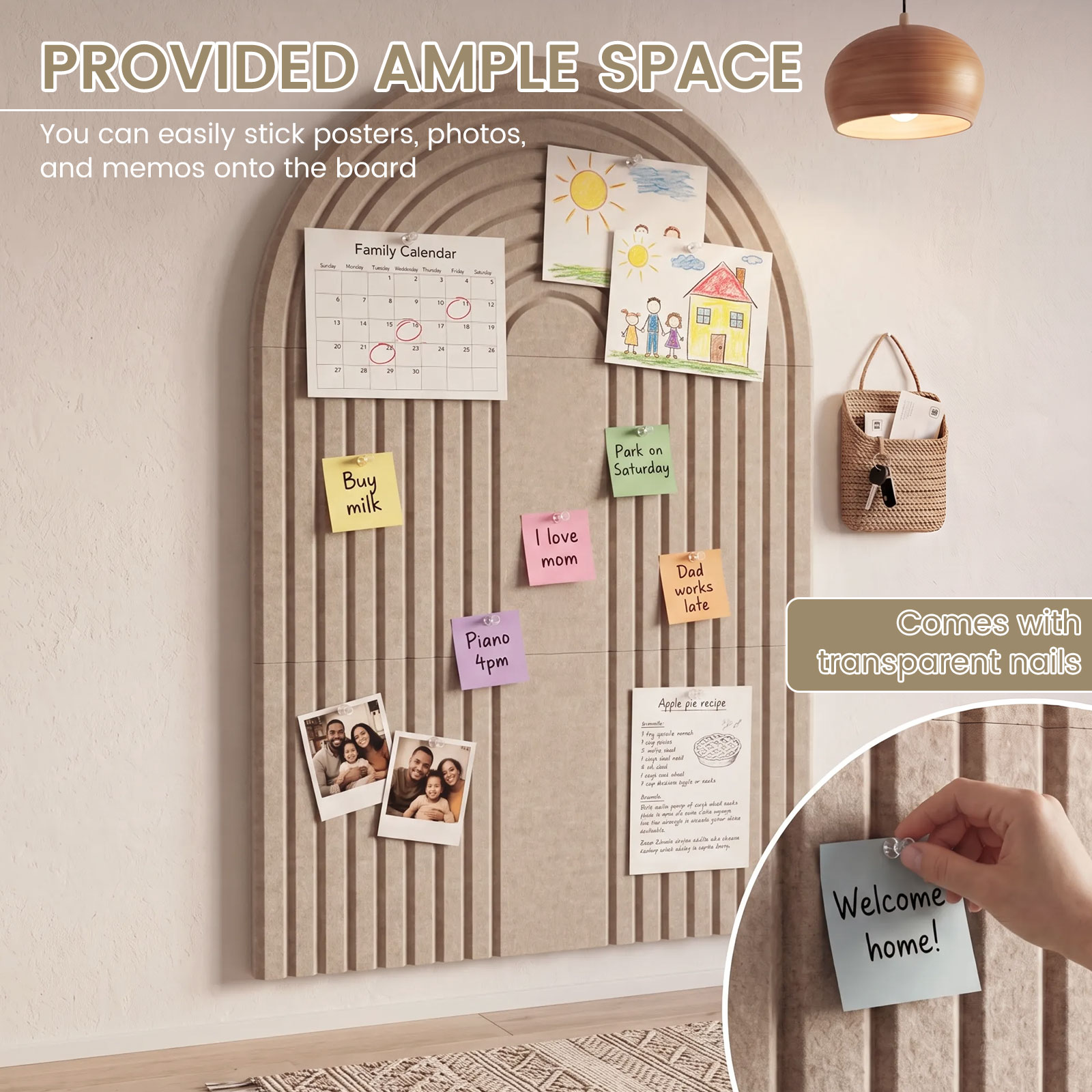 Duża łukowata tablica ogłoszeń – Home Decor Vision Board recenzja i cena
