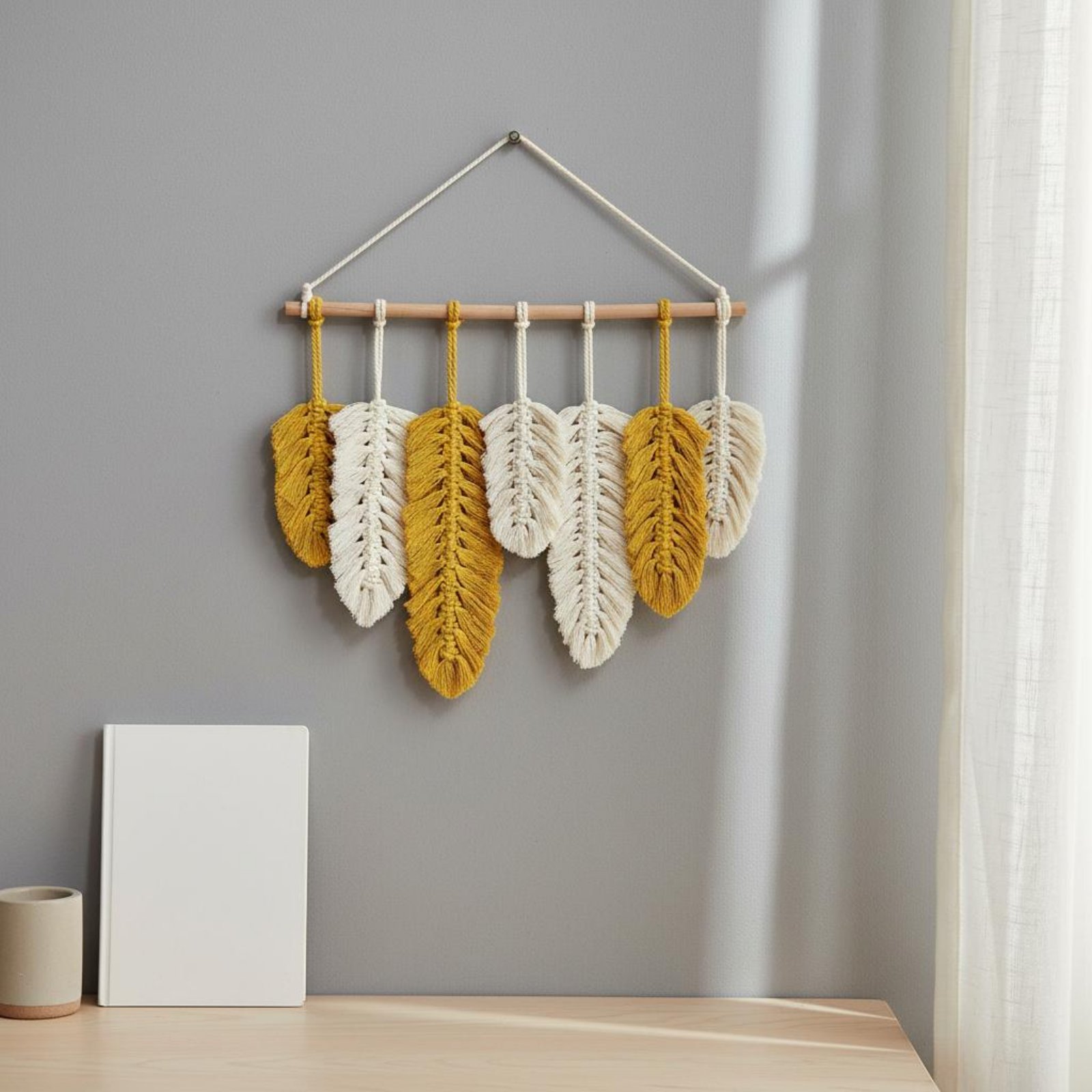 Makrama z piórami, ręcznie rob – Home Decor Handmade recenzja i cena