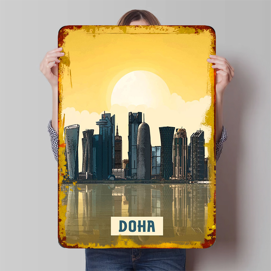 Doha Skyline Metal Wall Art Qa – Home Decor Qatar recenzja i cena