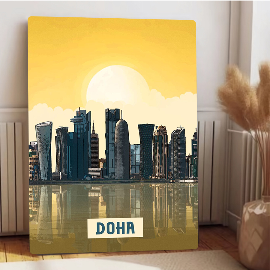 Doha Skyline Metal Wall Art Qa – Home Decor Qatar recenzja i cena