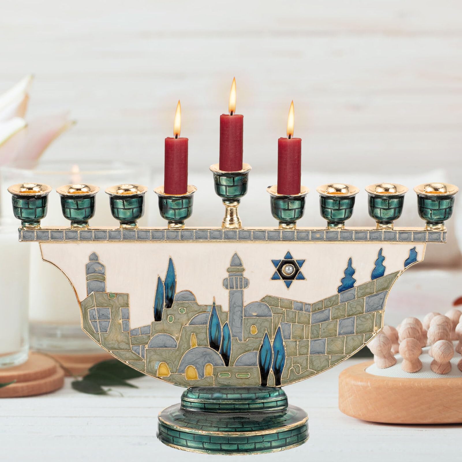 Jerozolimska Menora Świecznik  – Home Decor In recenzja i cena